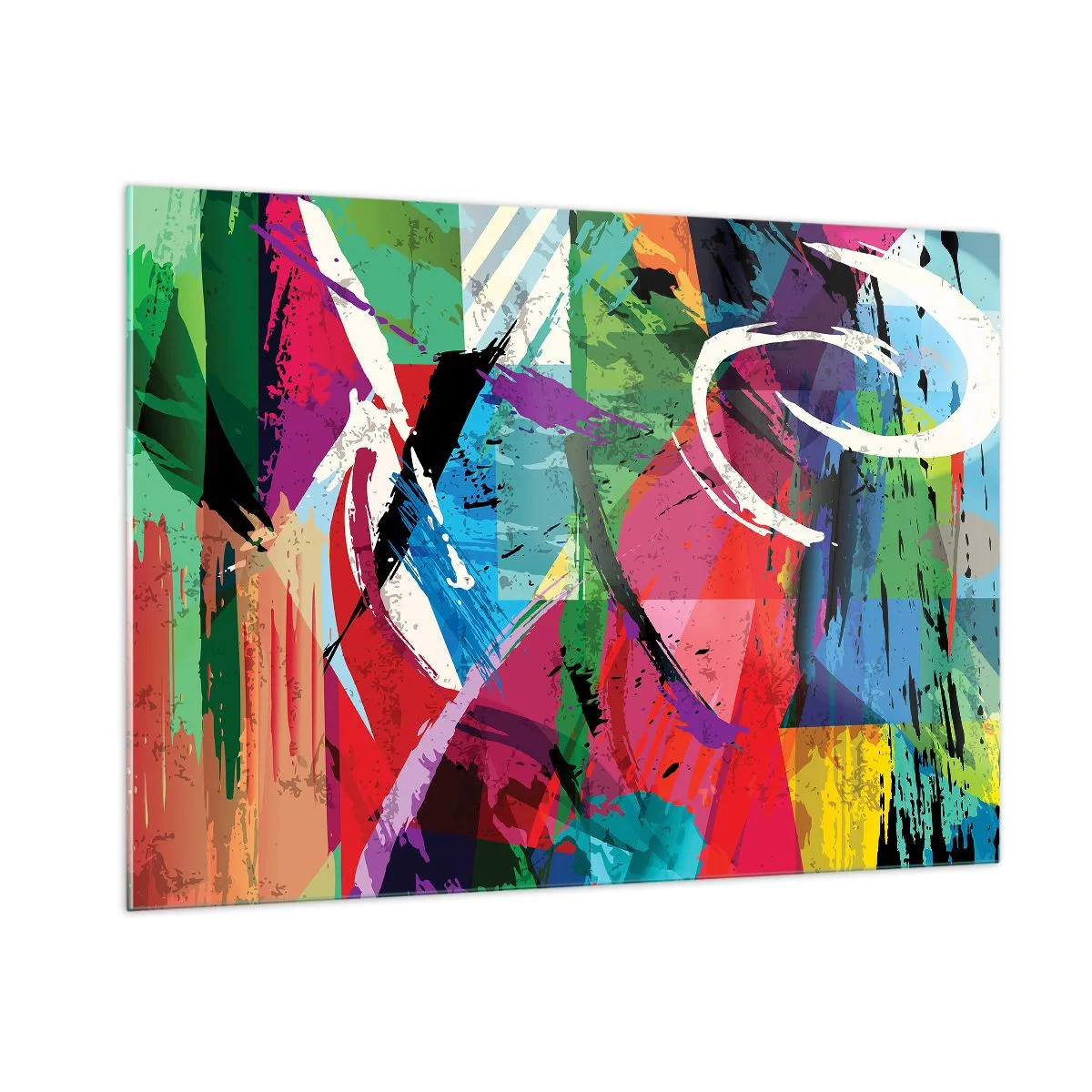 Quadro em vidro - Rápido, vivo e animado - 100x70 cm