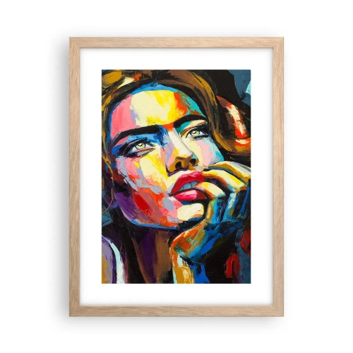Pôster com moldura de carvalho claro - Sonhos como pássaros voando no céu - 30x40 cm