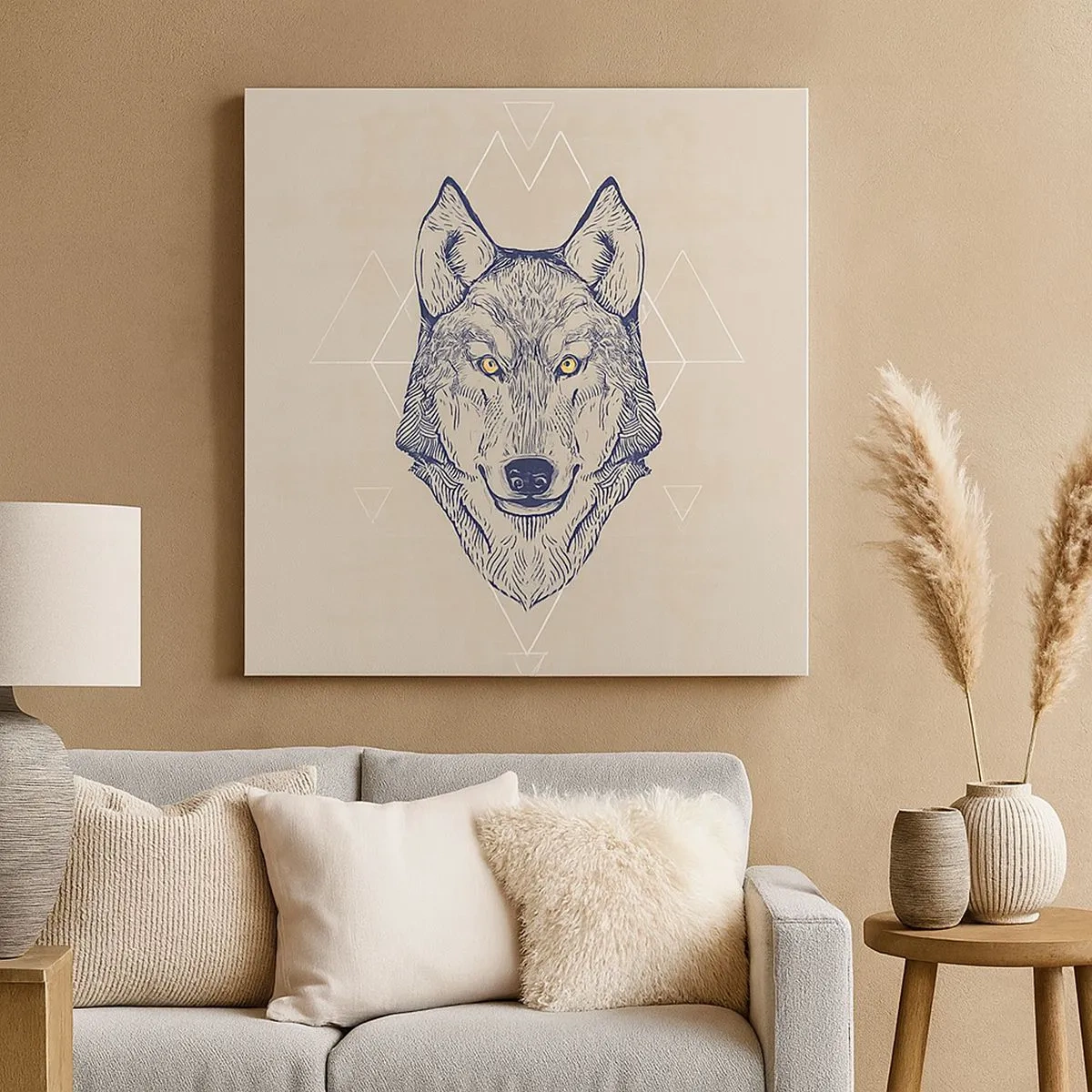 Quadro em tela - Alfa com um olhar penetrante - 30x30 cm