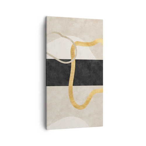 Quadro em tela - Formas em loop - 45x80 cm