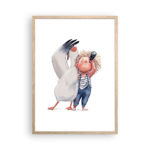 Pôster com moldura de carvalho claro - O itinerário da grande viagem - 50x70 cm