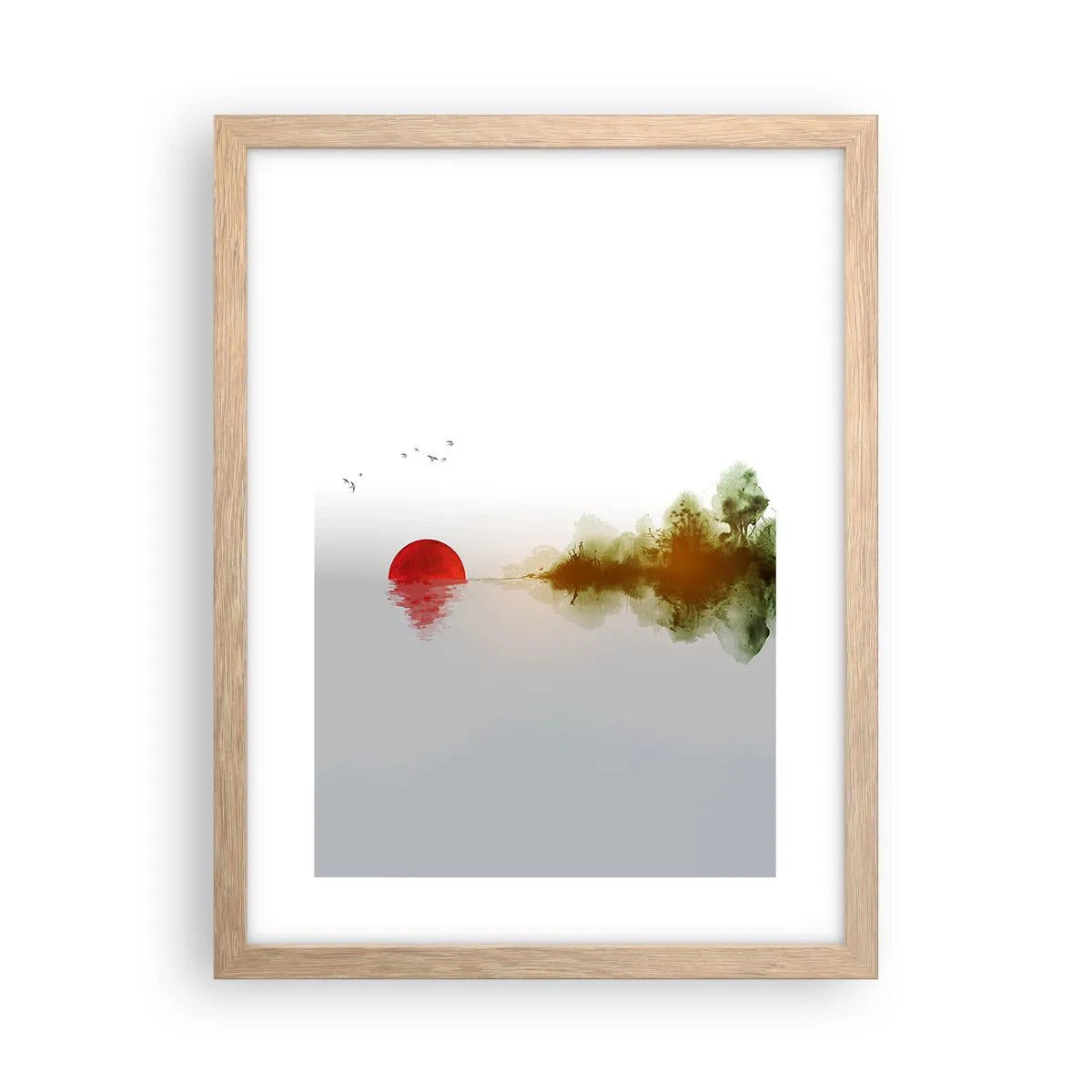 Pôster com moldura de carvalho claro - Uma promessa de paz - 30x40 cm