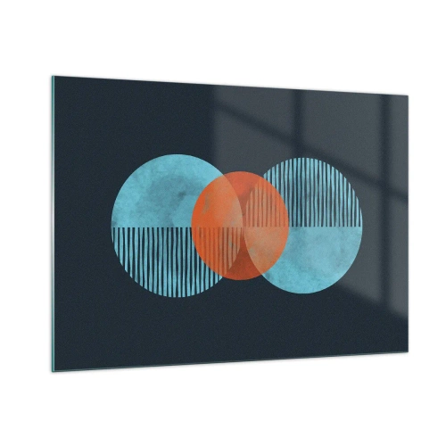 Quadro em vidro - Obras de arte simétricas - 100x70 cm