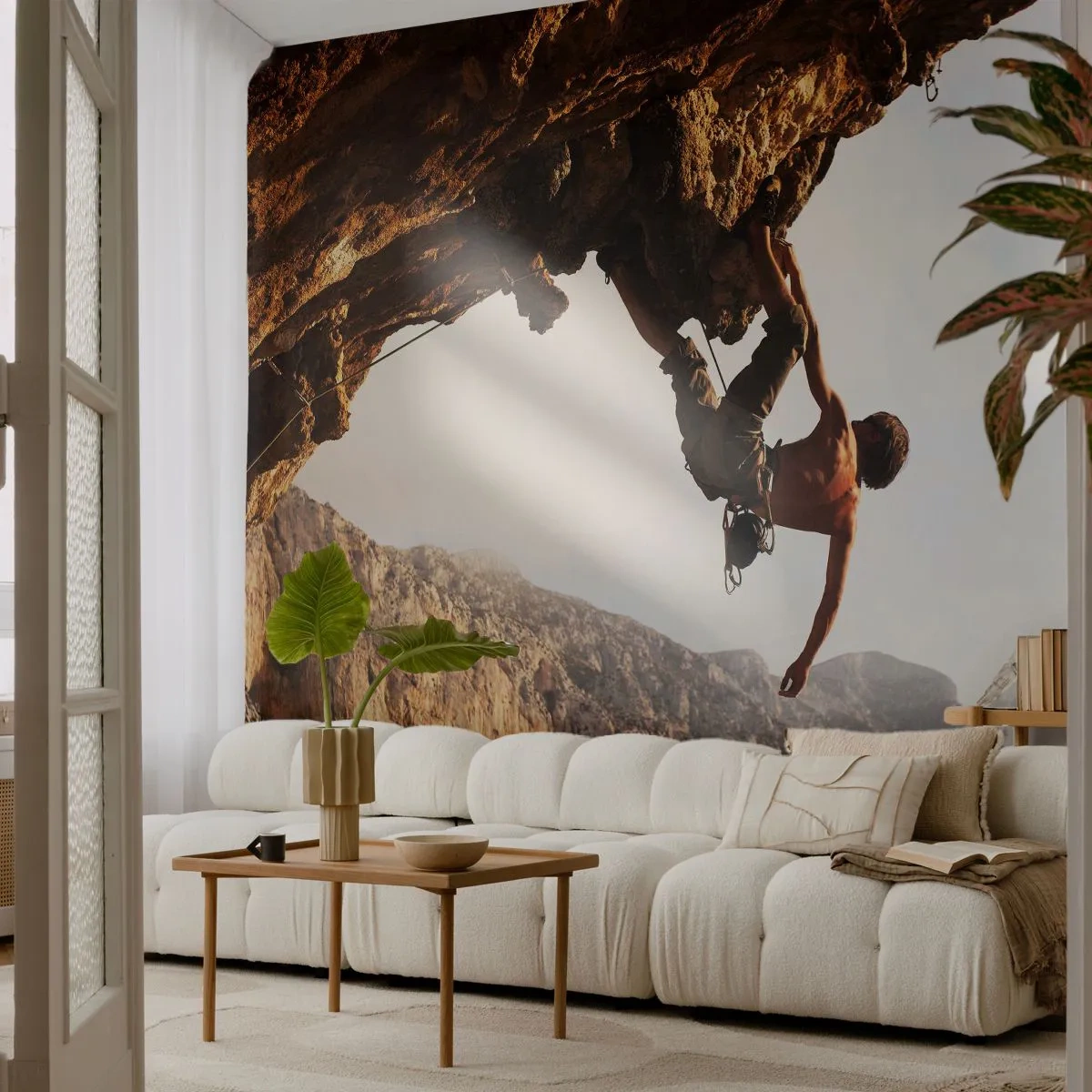Papel de Parede Premium Canvas - O mundo encolhido num punhado de rochas - Ilha Calímnos, Escalada, Paisagem - 250x175 cm