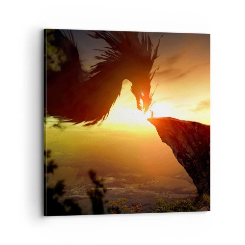 Quadro em tela - O matador de dragões - 70x70 cm