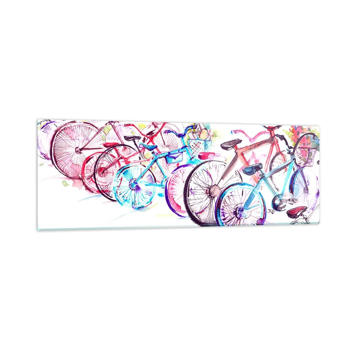 Quadro em vidro - Reunião do Clube Antimoto  - 90x30 cm