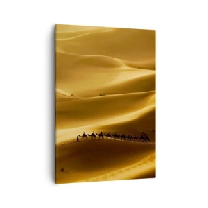 Quadro em tela - Caravana nas ondas do deserto - 50x70 cm