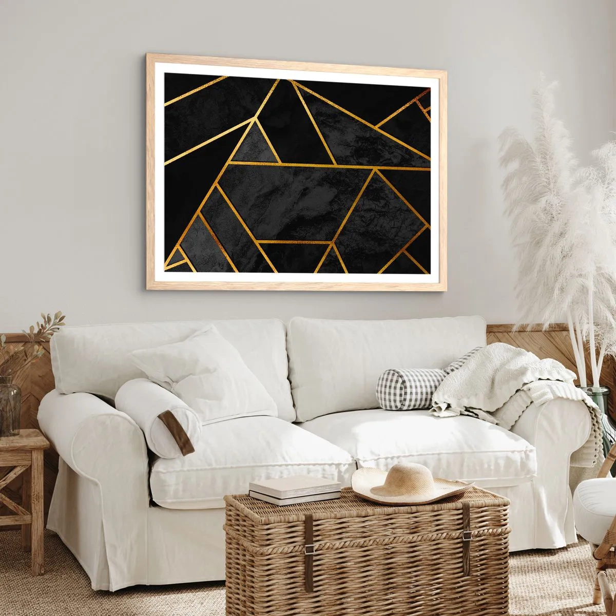 Pôster com moldura de carvalho claro - Escuridão e esplendor - 70x50 cm