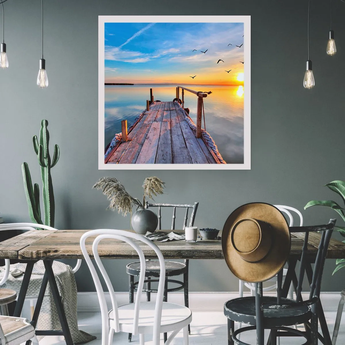 Pôster - Caminhando em direção ao sol - 40x40 cm