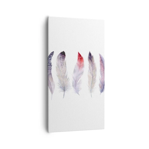 Quadro em tela - Delicadas como uma névoa multicolorida - 55x100 cm