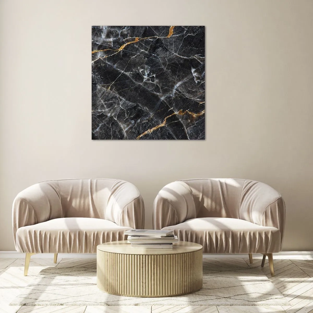Quadro em vidro - A vida interior da pedra - 50x50 cm