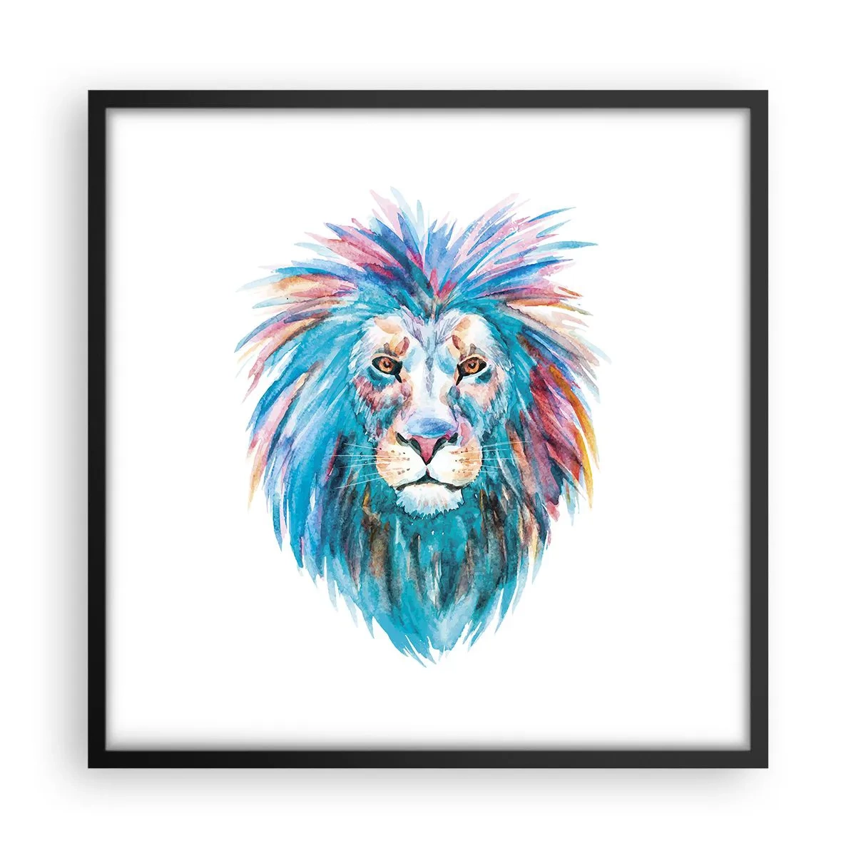 Pôster com moldura preta - Aura eletrizante - 50x50 cm