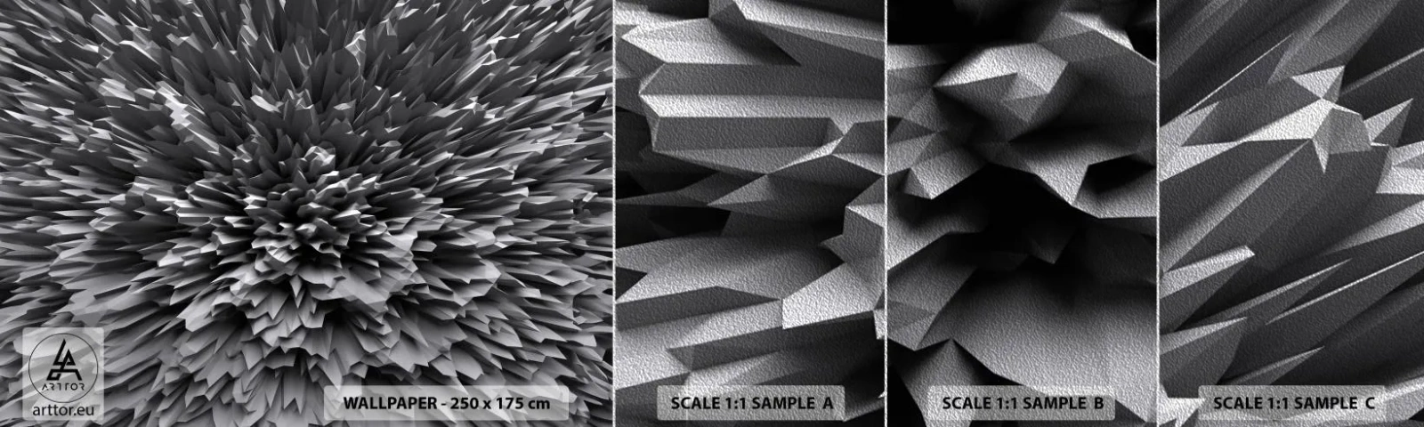 Amostra de papel de parede Premium Sand - Não pode ficar mais difícil do que isso - 3D, Moderno, Tridimensional - 100x30 cm