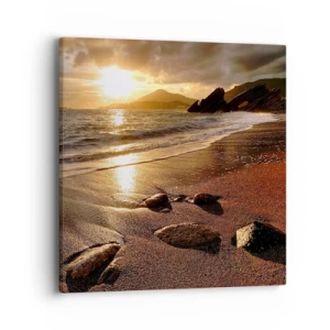 Quadro em tela - Siga o sol em direção às colinas - 40x40 cm