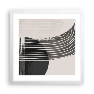 Pôster em moldura branca - Ida e volta - 40x40 cm