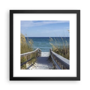 Pôster com moldura preta - Ao sol, ao vento - 30x30 cm