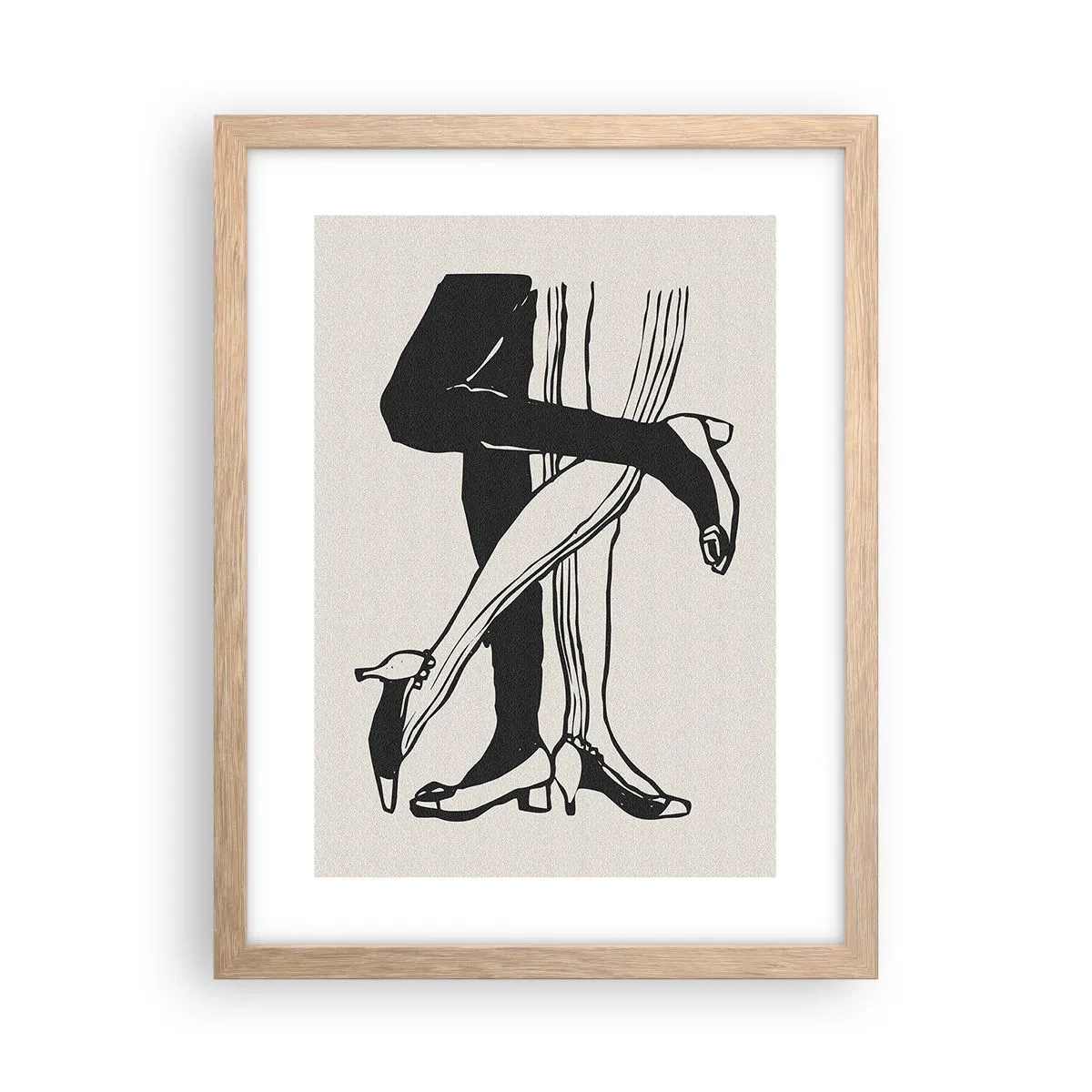 Pôster com moldura de carvalho claro - Um atributo feminino - 30x40 cm