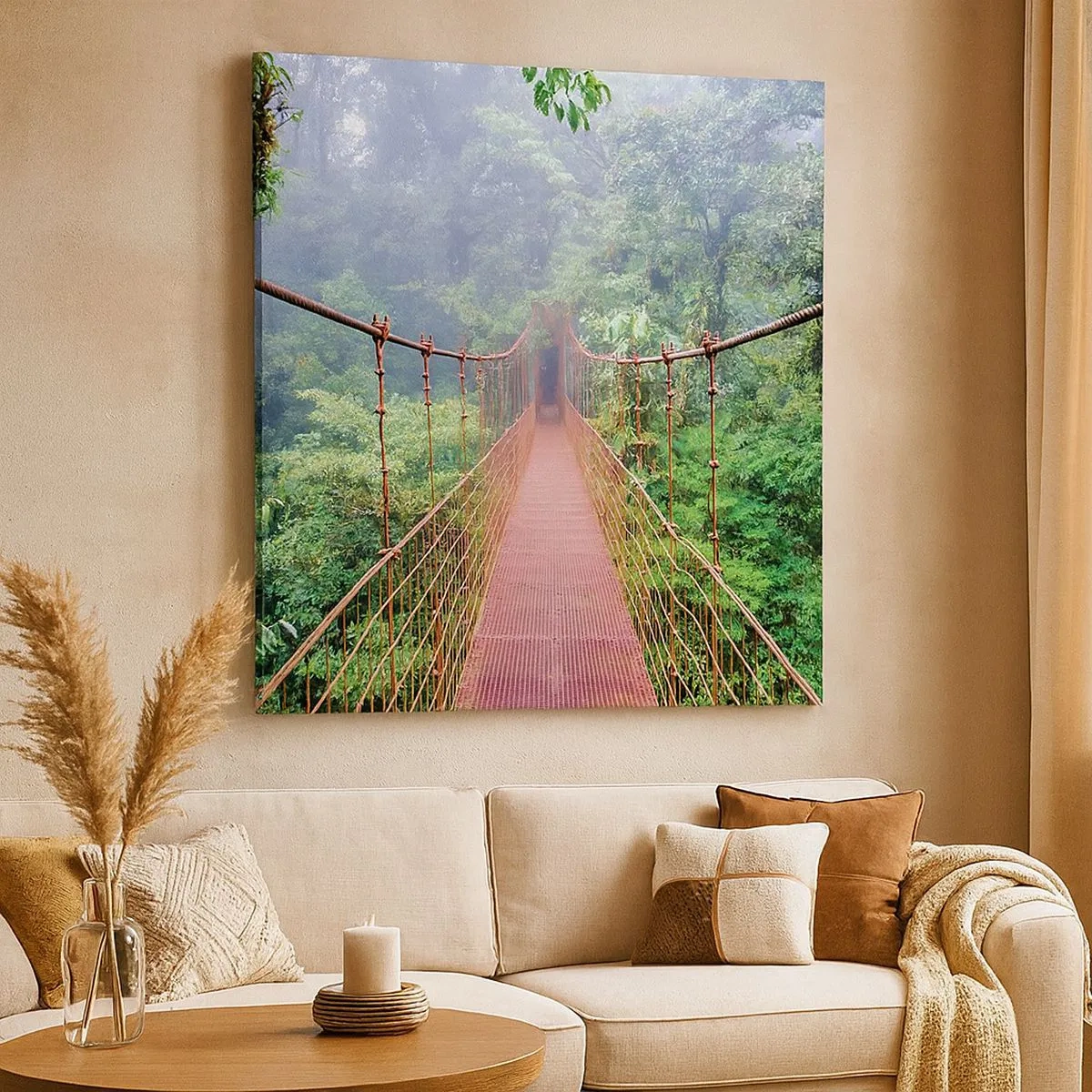 Quadro em tela - Suspenso acima das copas - 30x30 cm