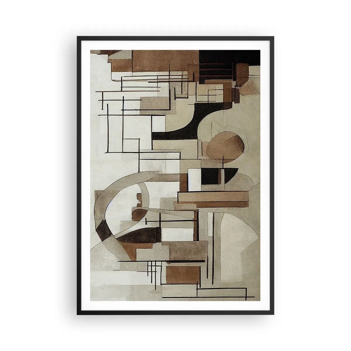 Pôster com moldura preta - Paisagem urbana 2.0 - 70x100 cm