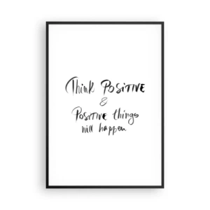 Pôster com moldura preta - Como viver? - 70x100 cm