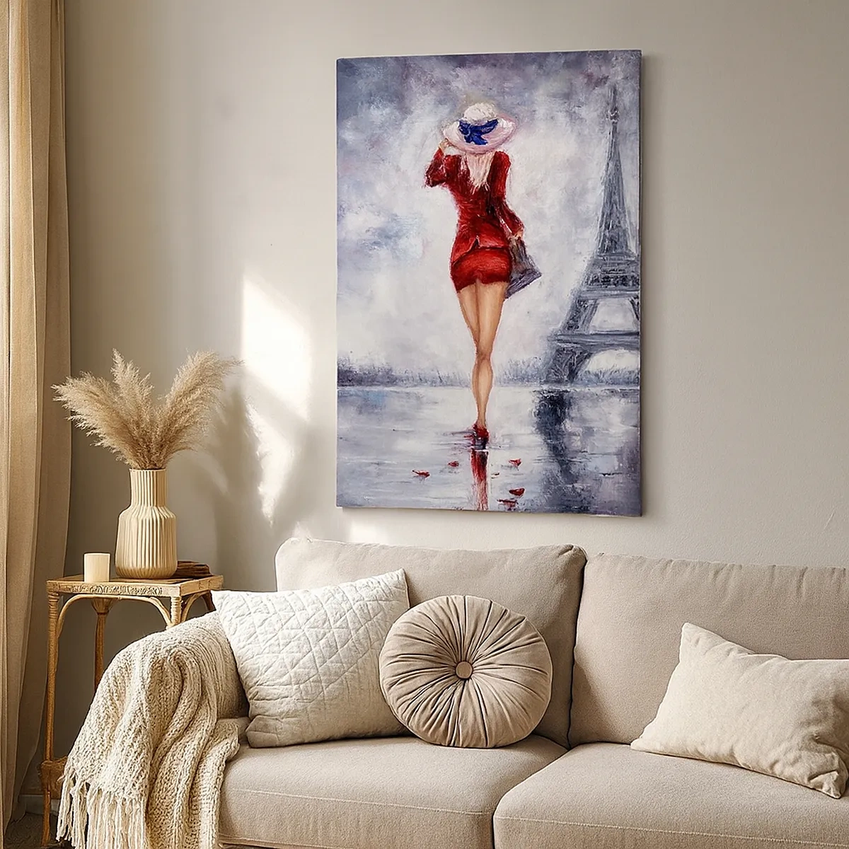 Quadro em tela - Símbolos parisienses - 50x70 cm