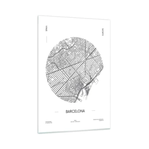 Quadro em vidro - Anatomia de Barcelona - 70x100 cm