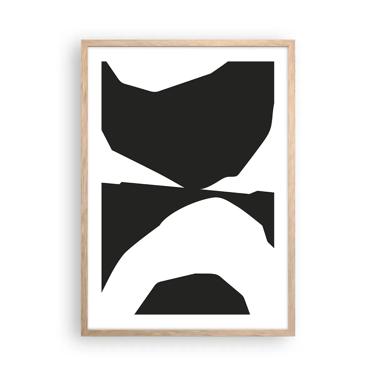 Pôster com moldura de carvalho claro - Positivo negativo - 50x70 cm