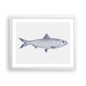 Pôster em moldura branca - Saudações dos mares do norte - 50x40 cm