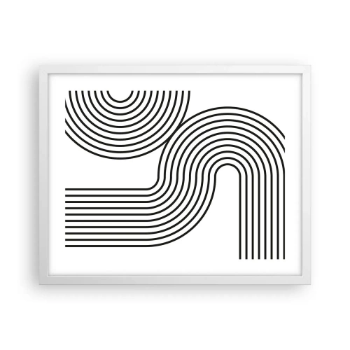 Pôster em moldura branca - Na curva - 50x40 cm