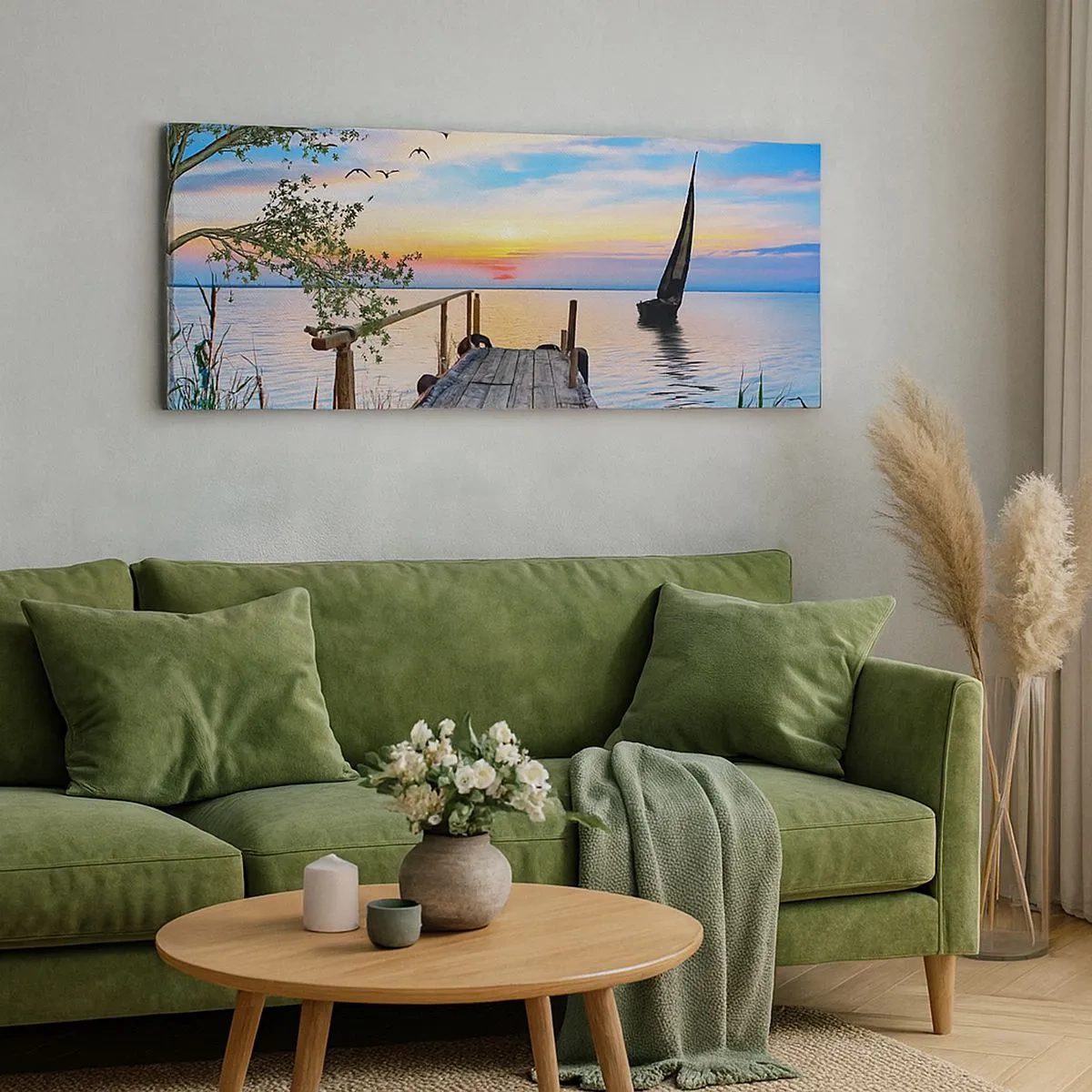 Quadro em tela - Boa noite - 100x40 cm