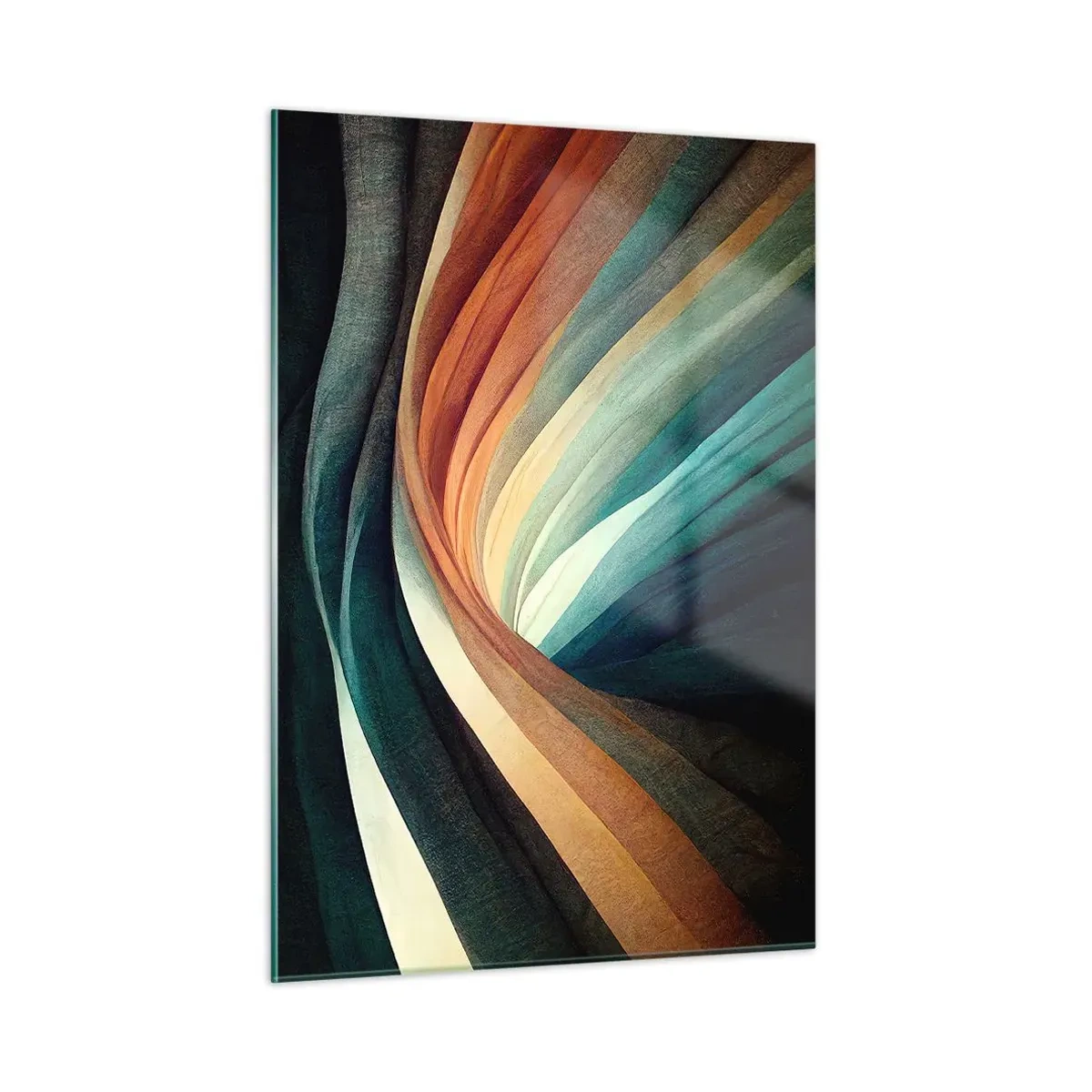 Quadro em vidro - Tecido de cores - 50x70 cm