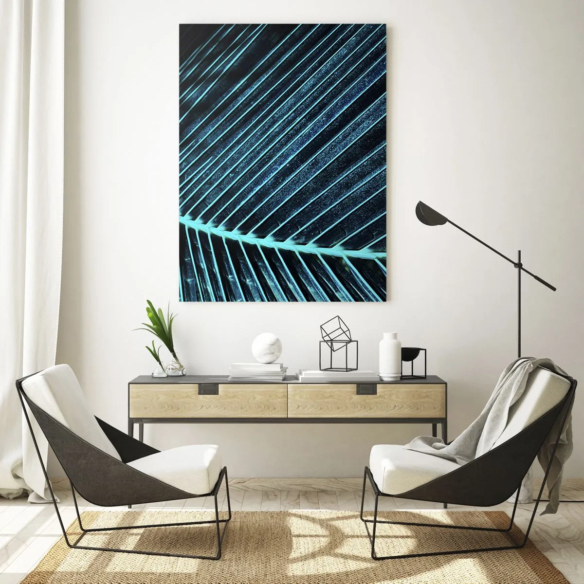Quadro em vidro - Textura verde - 50x70 cm
