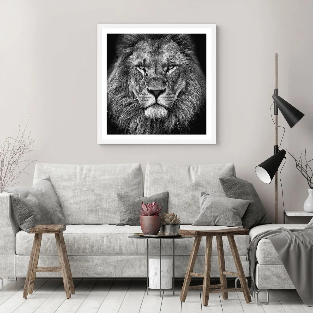 Pôster em moldura branca - Em trajes de coroação - 40x40 cm