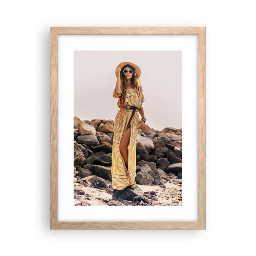 Pôster com moldura de carvalho claro - A magia das pedras - 30x40 cm