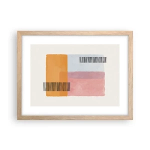 Pôster com moldura de carvalho claro - De canto a canto - 40x30 cm