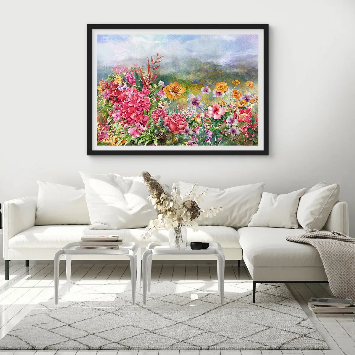 Pôster com moldura preta - O jardim que enlouqueceu - 70x50 cm