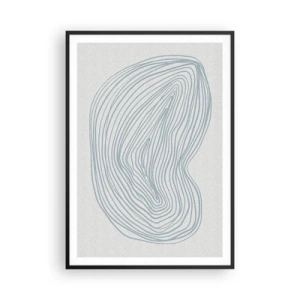 Pôster com moldura preta - Deixe cair o sorriso - 70x100 cm