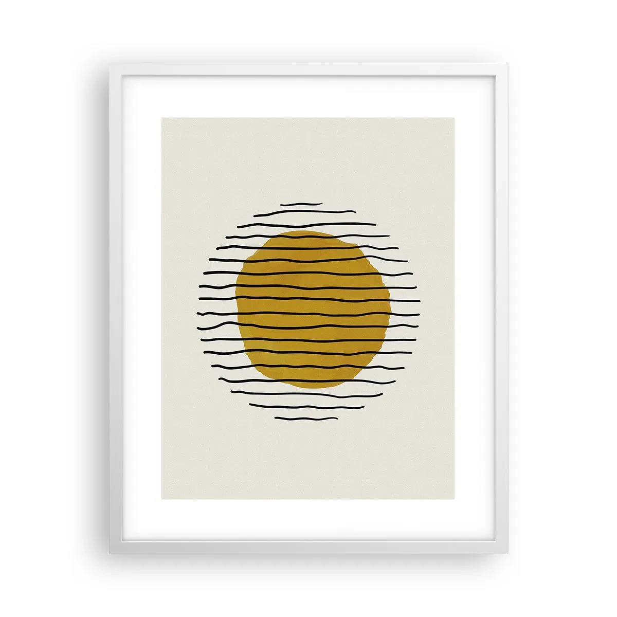 Pôster em moldura branca - Abstração a tremer com o calor - 40x50 cm