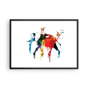 Pôster com moldura preta - Todos podem dançar - 70x50 cm