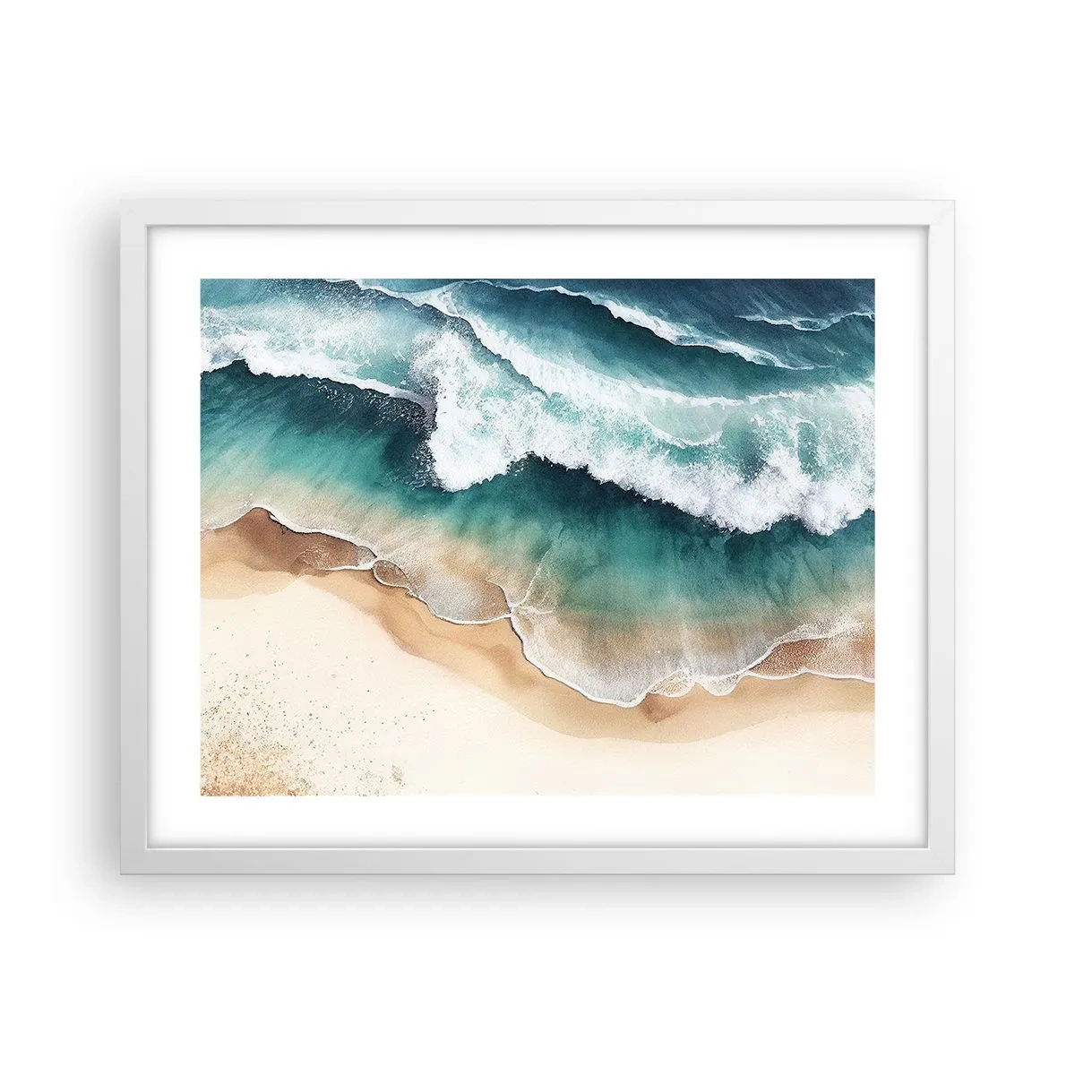 Pôster em moldura branca - O eterno encontro - 50x40 cm