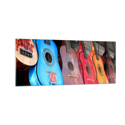 Quadro em vidro - Vibrações latinas - 100x40 cm