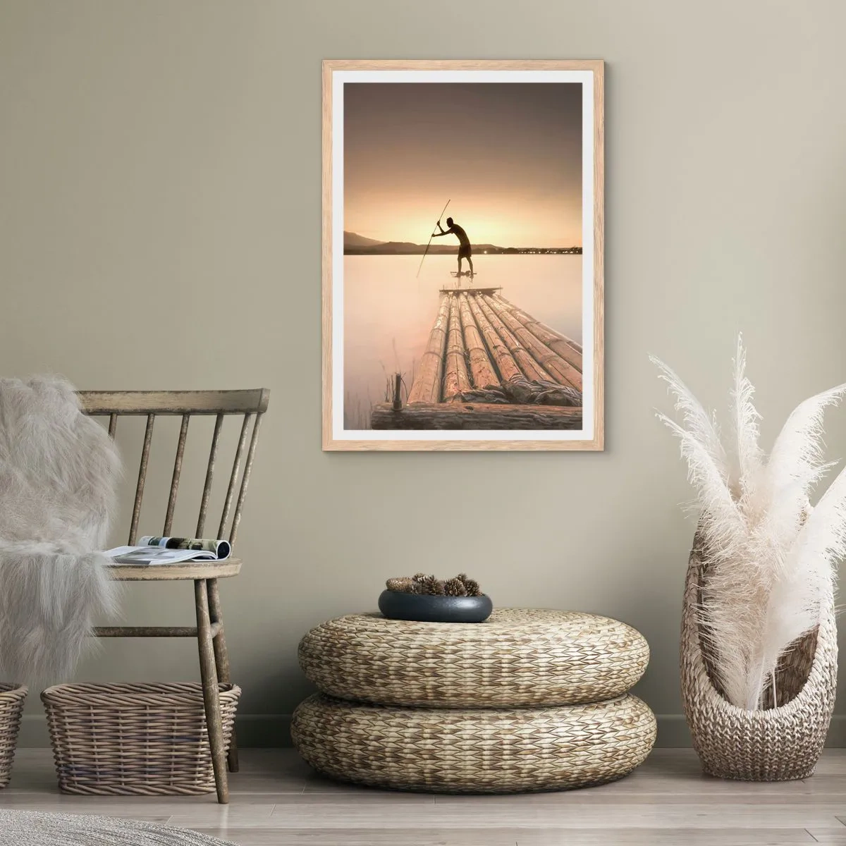 Pôster com moldura de carvalho claro - Antes de descansar - 61x91 cm