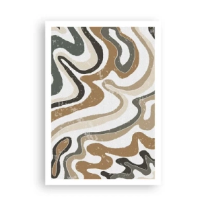 Pôster - Meandros de cores da terra - 70x100 cm