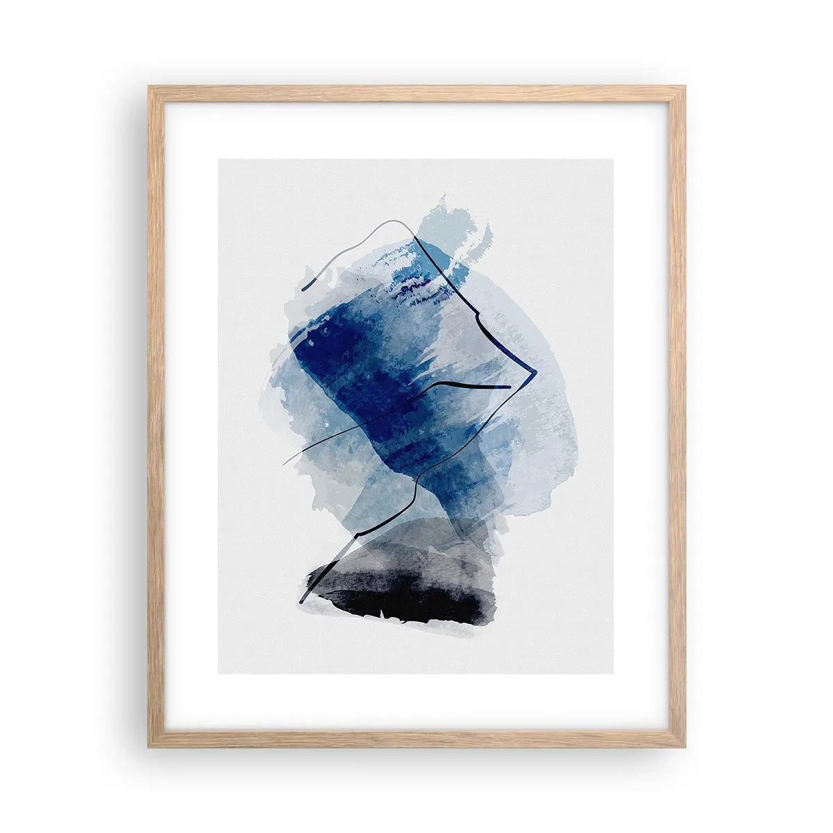 Pôster com moldura de carvalho claro - Iceberg - 40x50 cm