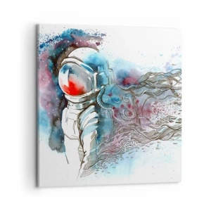 Quadro em tela - Sozinho com o espaço - 60x60 cm