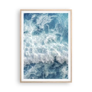 Pôster com moldura de carvalho claro - Alegremente e aos saltos - 70x100 cm