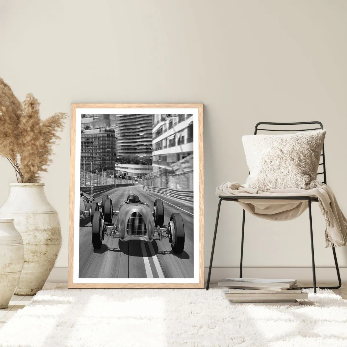 Pôster com moldura de carvalho claro - Era uma vez em Monte Carlo - 70x100 cm