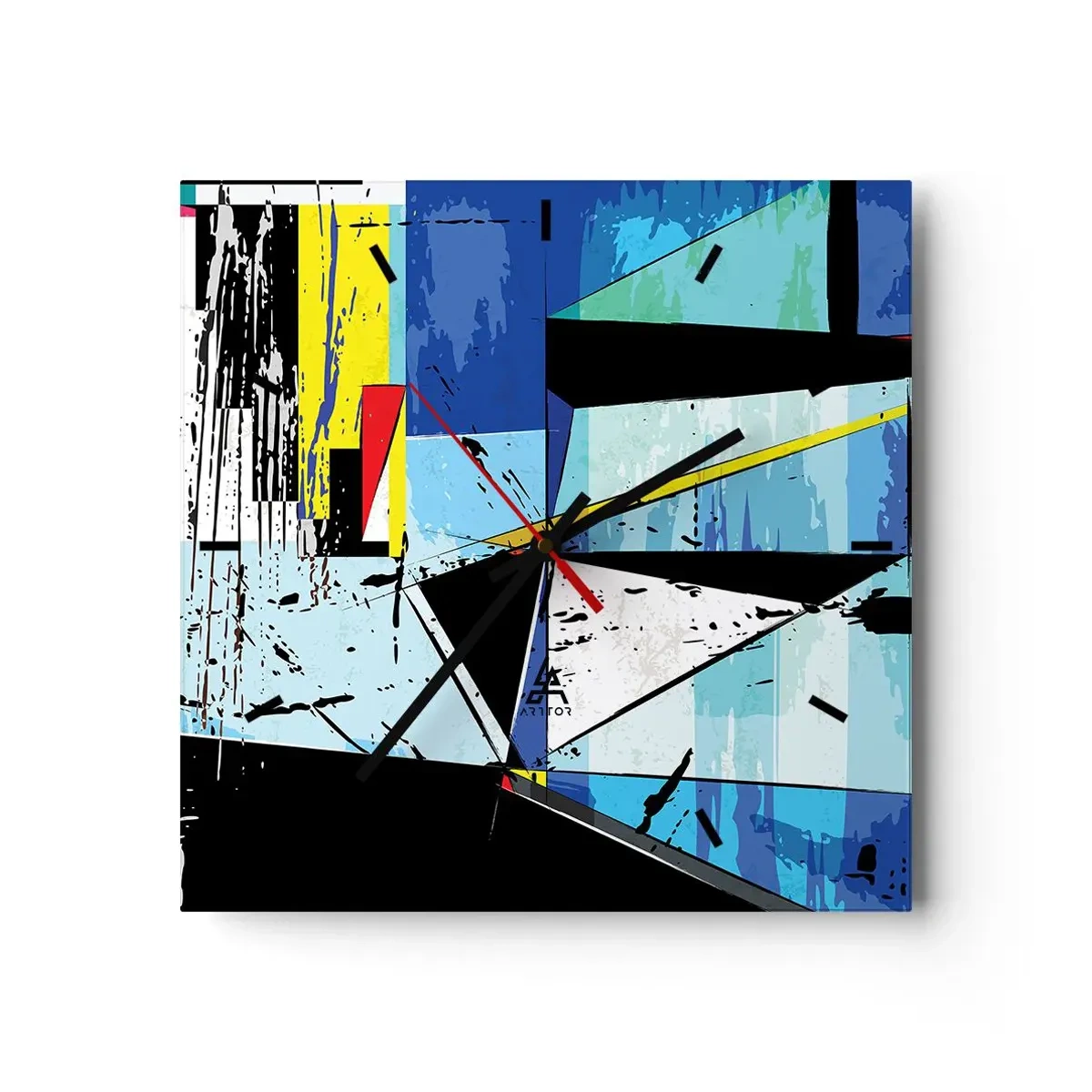 Relógio de parede - Relógio em vidro - Olhar por um outro ângulo... - 30x30 cm