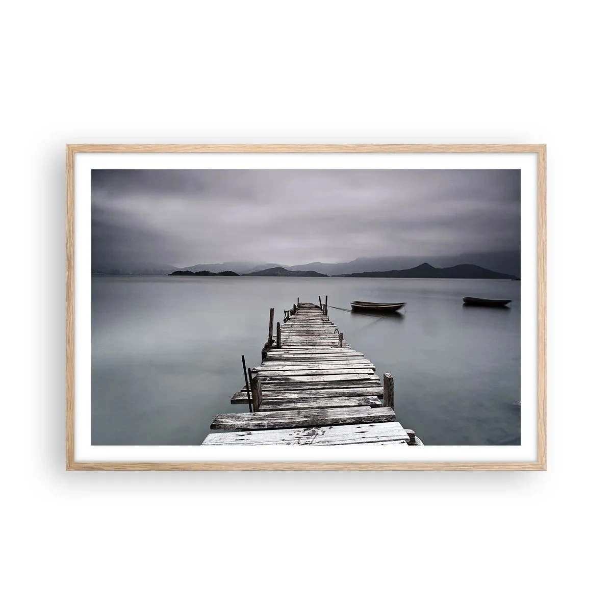 Pôster com moldura de carvalho claro - Amanhã pode ir - 91x61 cm