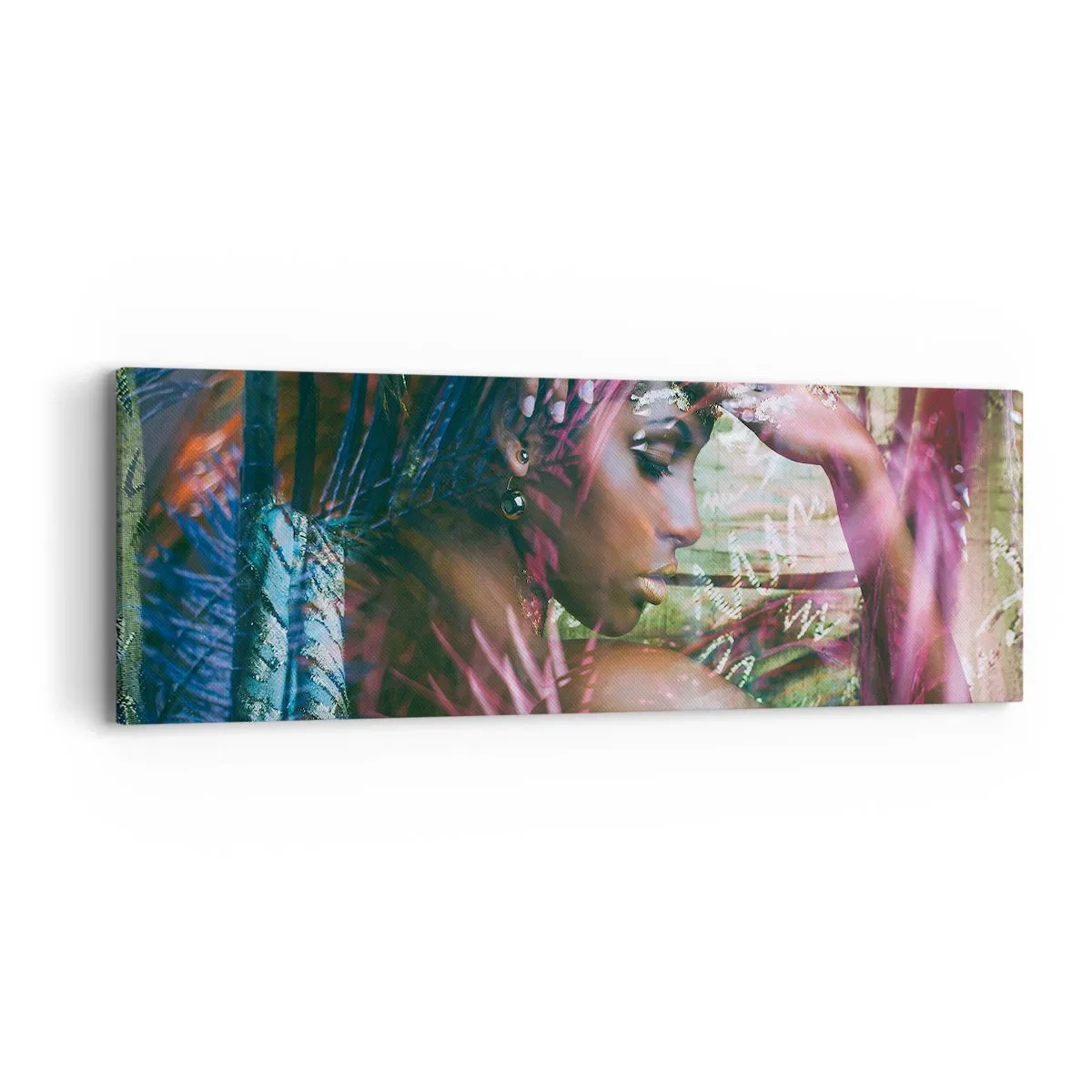 Quadro em tela - Mãe Natureza na selva - 90x30 cm